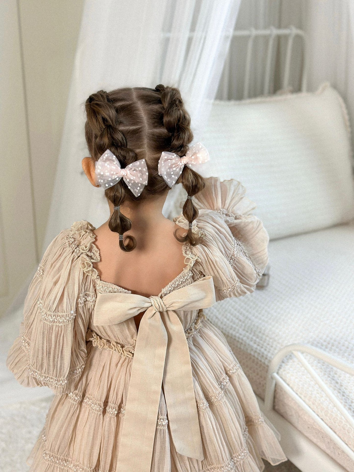Fairy Dot Tulle Bows - Pigtails