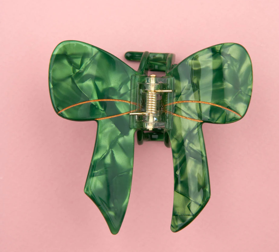 New GREEN RIBBON HAIR CLAW