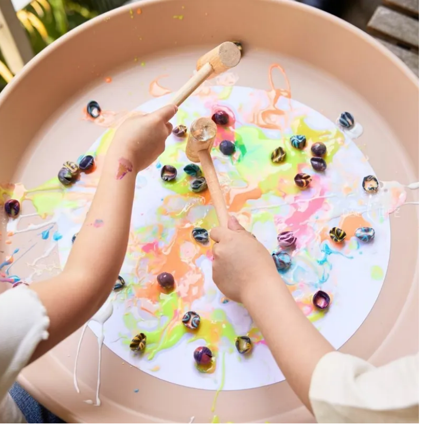 Messy play - 頂級版 玩玩Play_感統必備感官玩玩盆(可可奶)