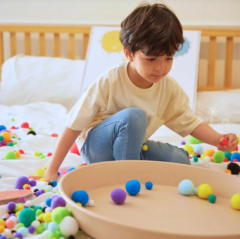Messy play - 頂級版 玩玩Play_感統必備感官玩玩盆(可可奶)