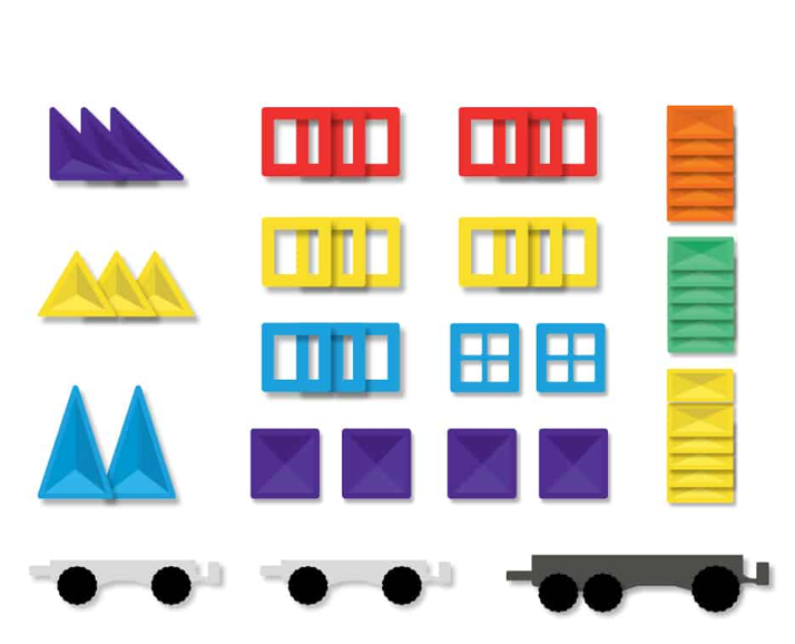 Connetix tiles - Rainbow Transport Pack 50 pc