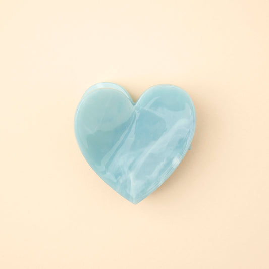 BLUE HEART HAIR CLAW