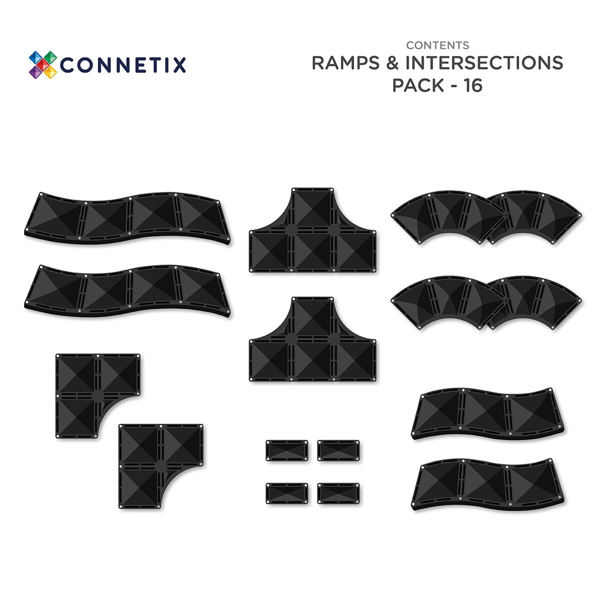 Connetix tile - Ramps & Intersections Pack 16 pc