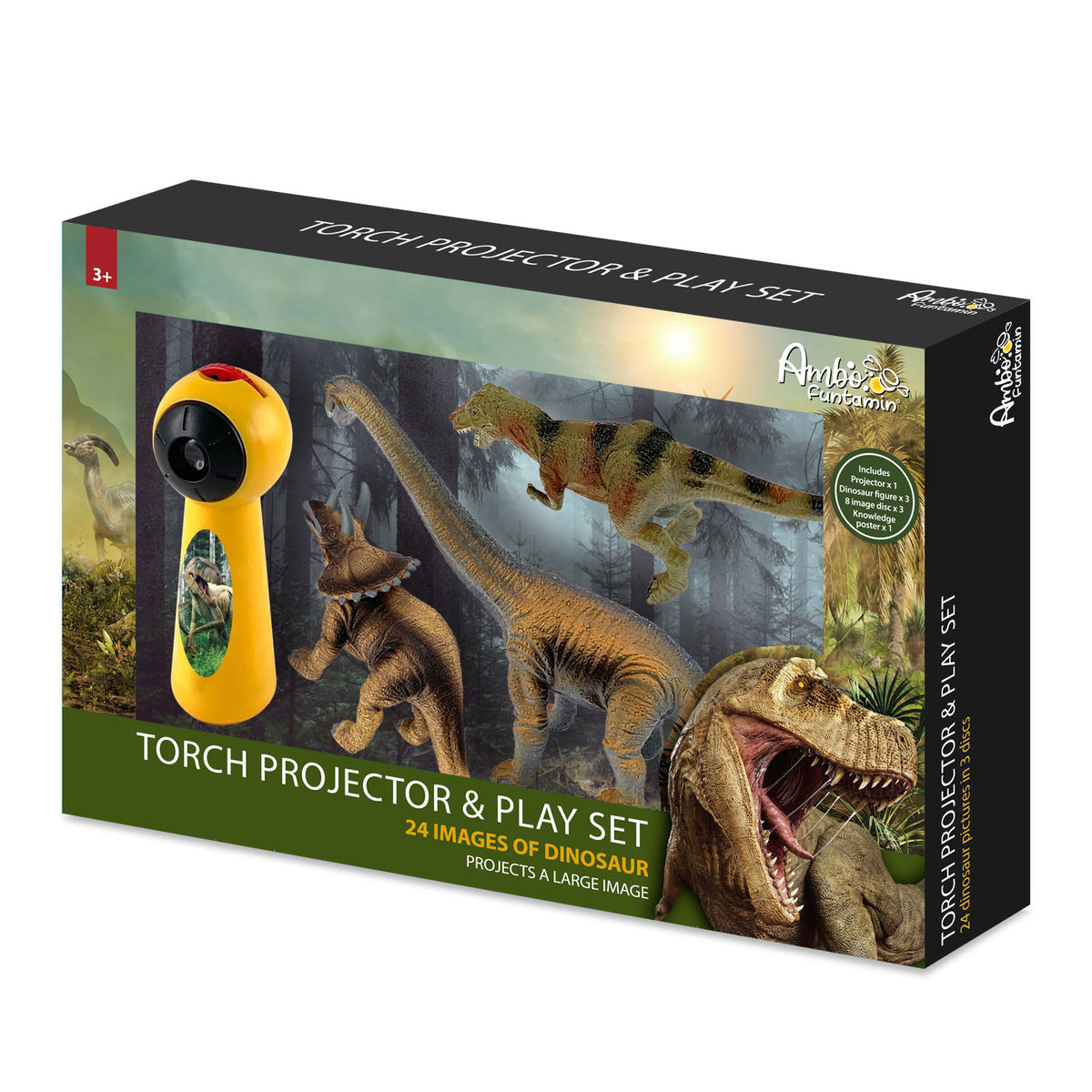 Ambo Funtamin 恐龍公仔+恐龍投影電筒