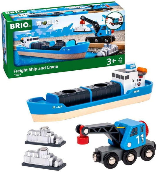 BRIO World - 33534 Container Ship and Crane Wagon