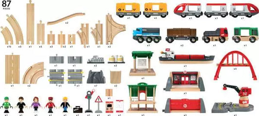 BRIO 33052 World Train Set Deluxe Railway Set