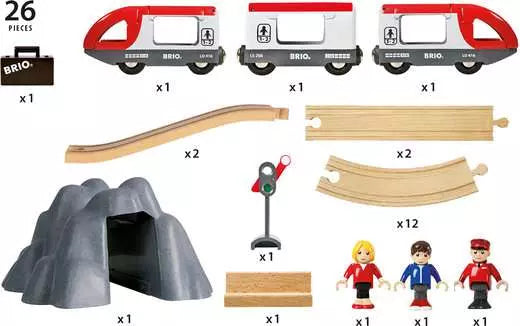 BRIO World 33773 Train Set Railway Starter Set