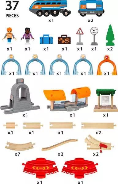 BRIO World 33972 Action Tunnel Travel Set