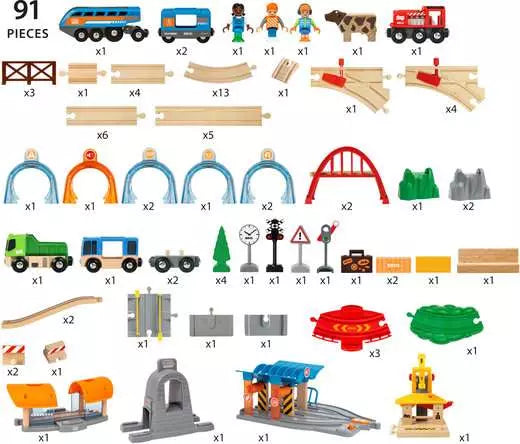 BRIO World Train Set 33977 Action Tunnel Deluxe Set