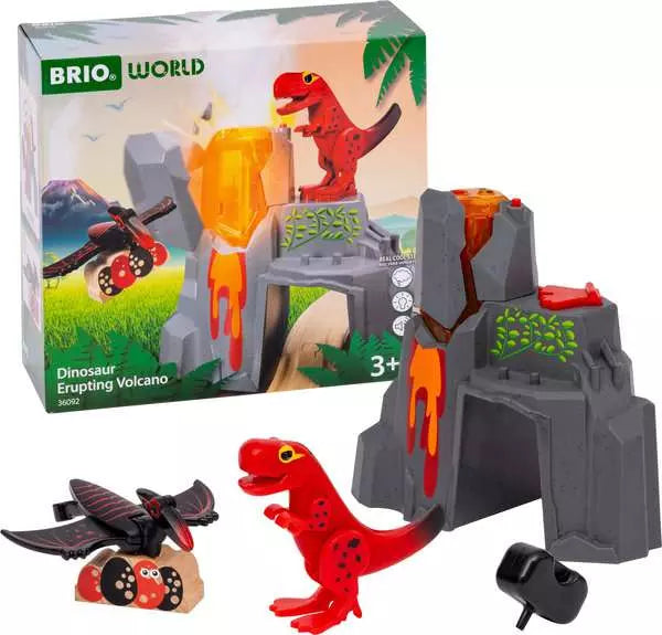 BRIO World 36092 Dinosaur Erupting Volcano