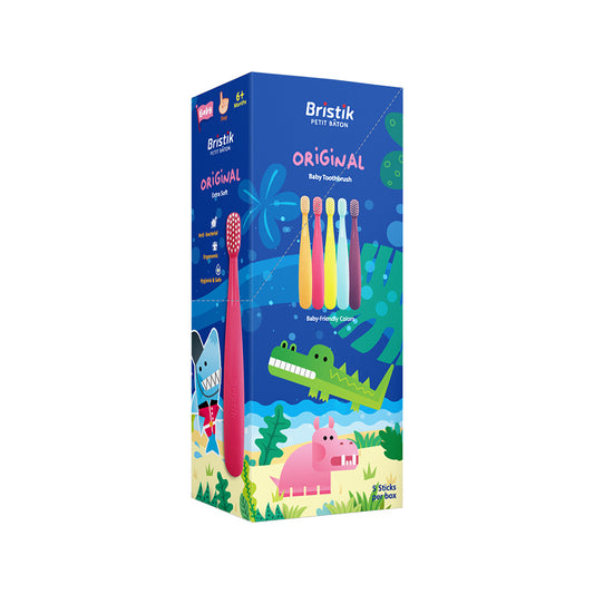 Bristik 魔法棒 嬰幼兒抗菌極細緻軟毛牙刷(五入)