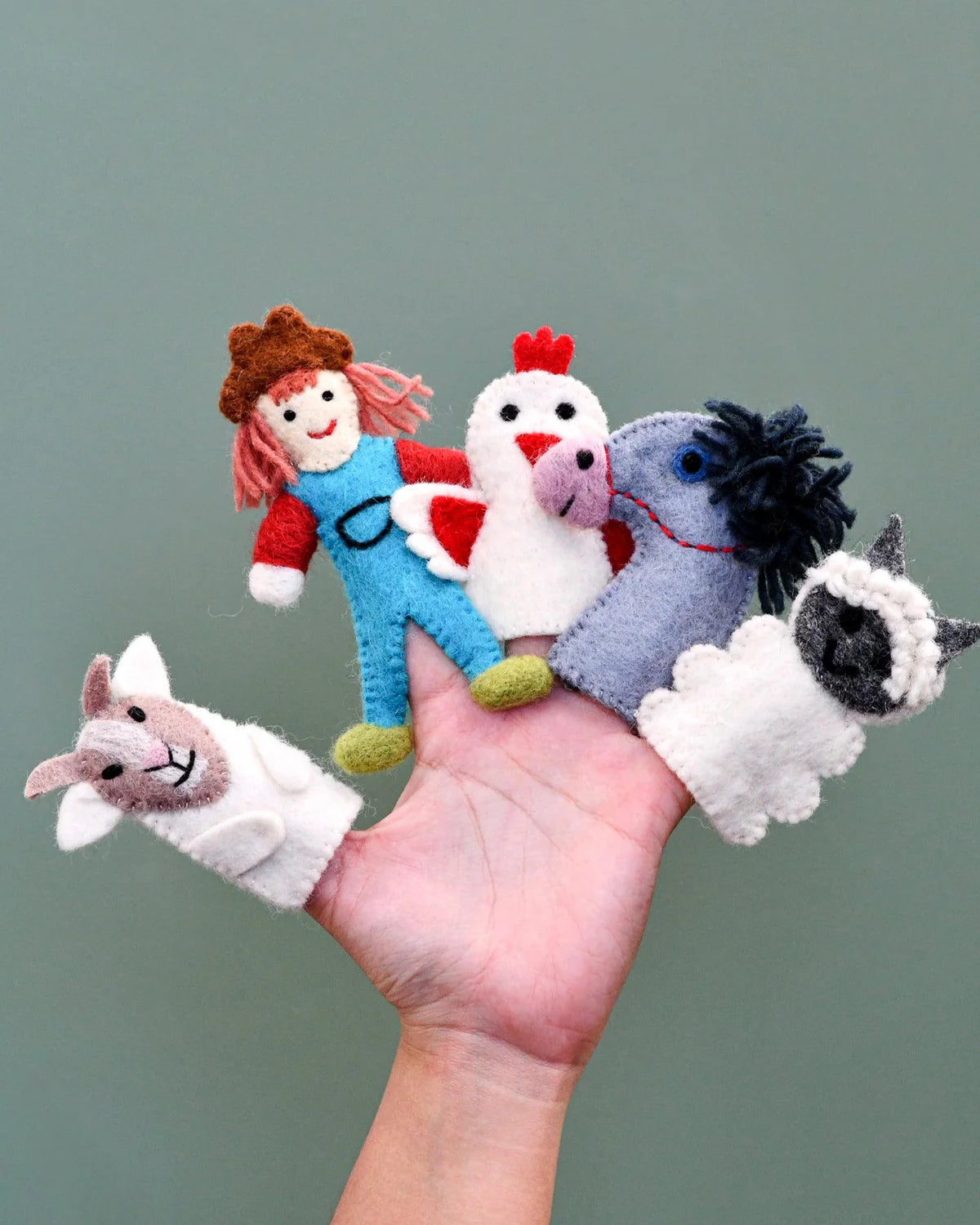 Tara treasure OLD MACDONALD FARM ANIMALS B, FINGER PUPPET SET