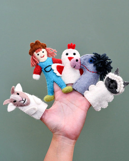 Tara treasure OLD MACDONALD FARM ANIMALS B, FINGER PUPPET SET