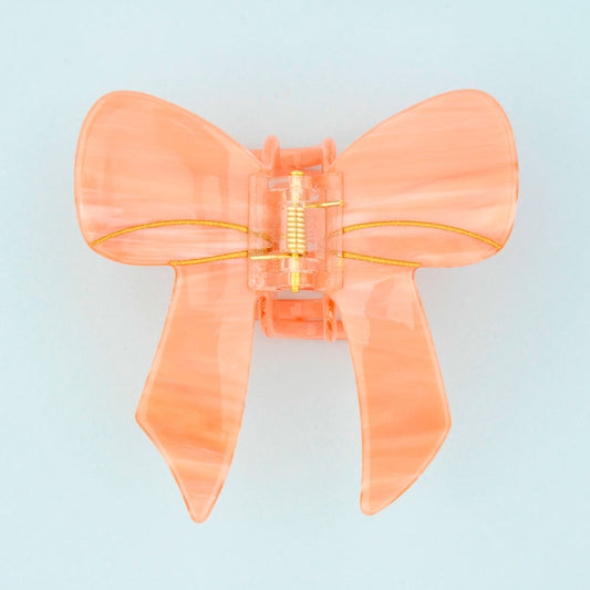 BOW HAIR CLAW PINK (PINK RIBBON HAIR CLAW)