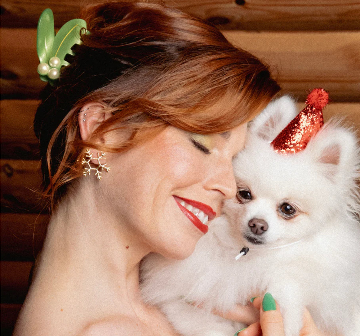 New MISTLETOE HAIR CLAW