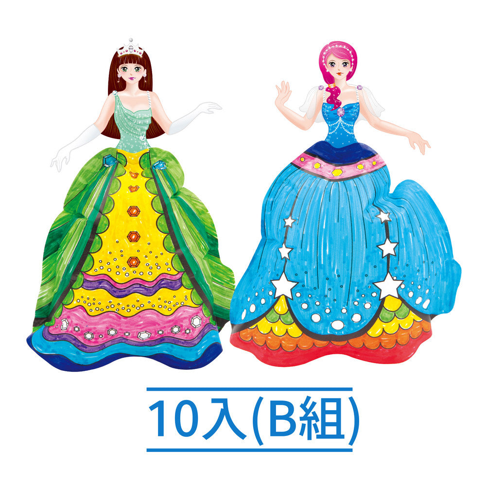 【Colorloon】3D造型手繪紙氣球-公主系列(袋裝10入/派對套組)