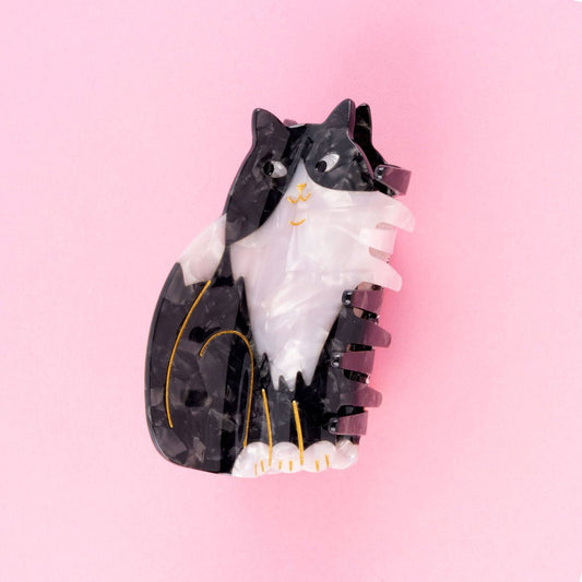 BLACK & WHITE CAT HAIR CLAW