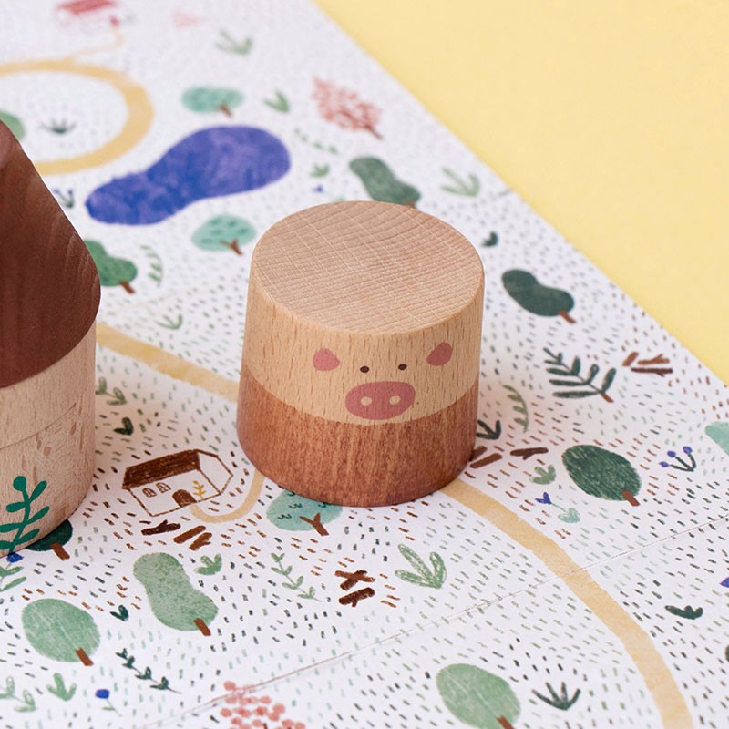 Londji - My three little pigs 木玩具 新品