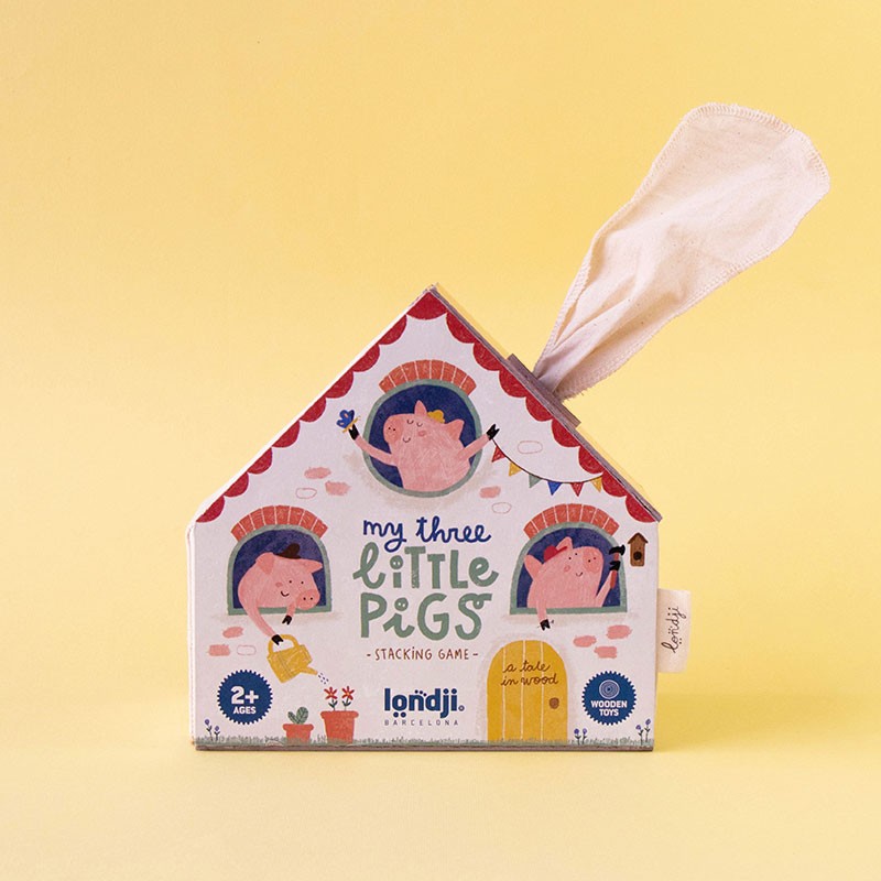 Londji - My three little pigs 木玩具 新品