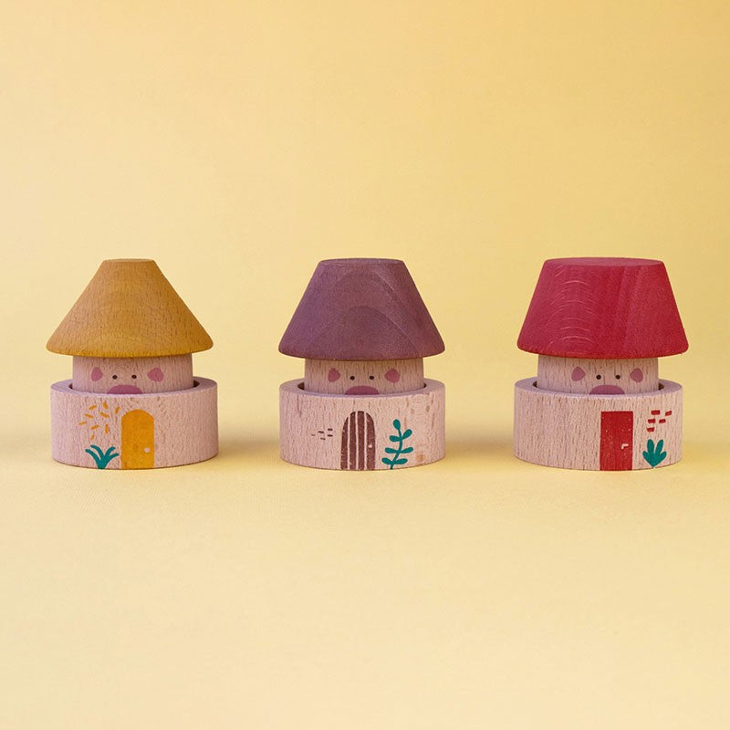 Londji - My three little pigs 木玩具 新品