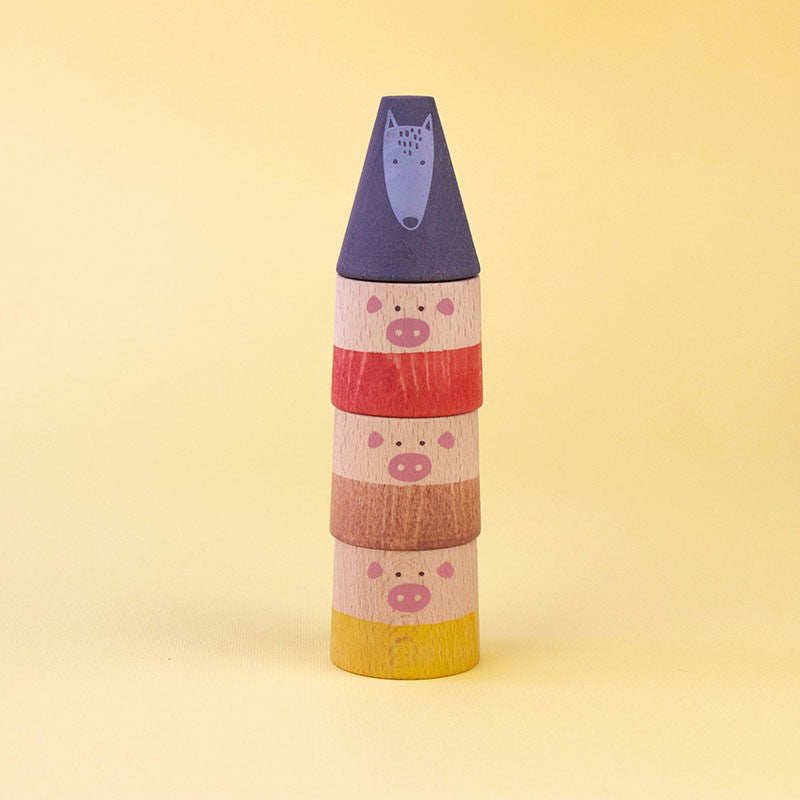 Londji - My three little pigs 木玩具 新品