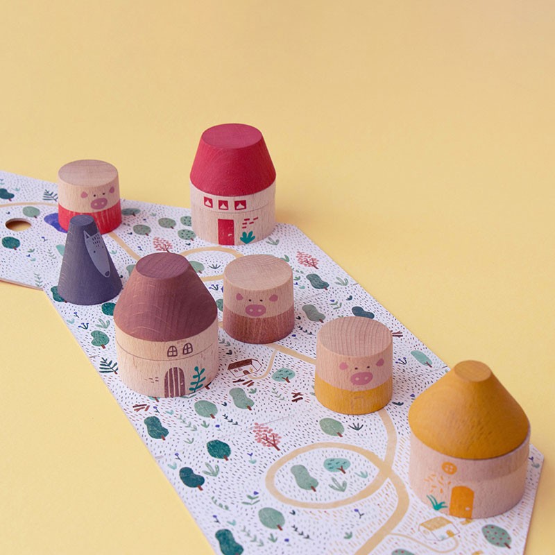 Londji - My three little pigs 木玩具 新品