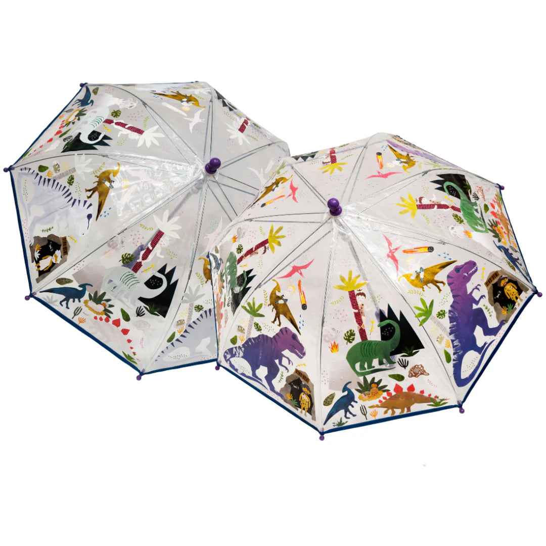 Floss & Rock UMBRELLA CLEAR DINO