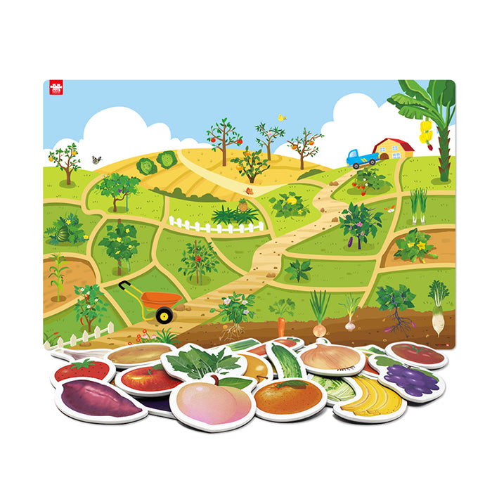 Ariati - 磁性遊戲書 場景磁性壁貼-田園蔬果