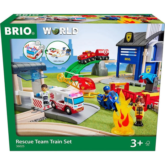 BRIO World - 36025 Rescue Team Train Set