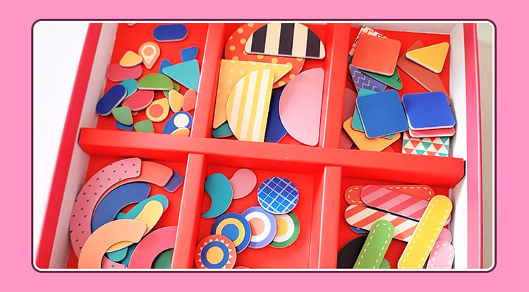 Ariati - 磁性拼圖書-幾何拼貼(色彩形狀認知)