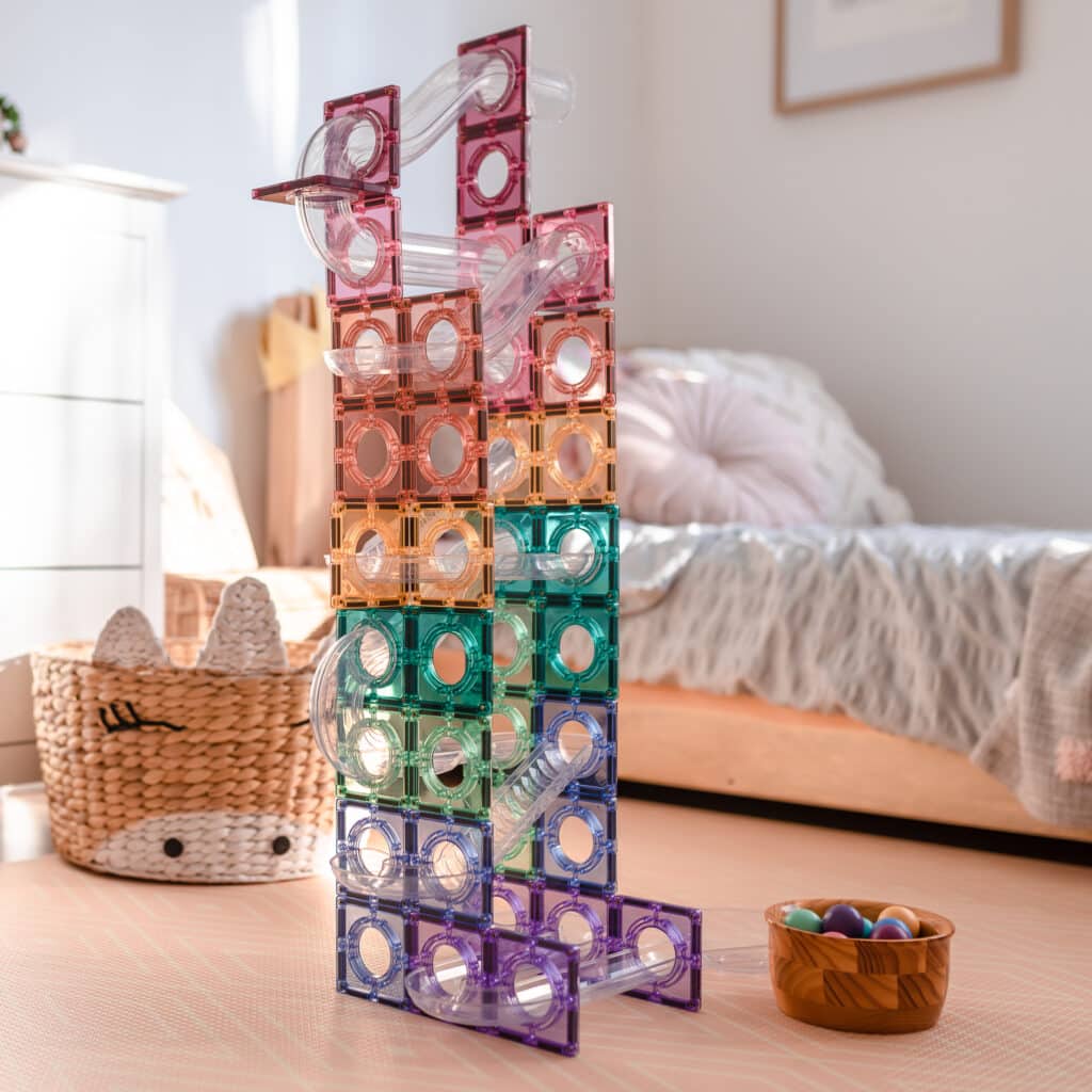 Connetix Tiles - 106 Piece Pastel Ball Run Pack 5