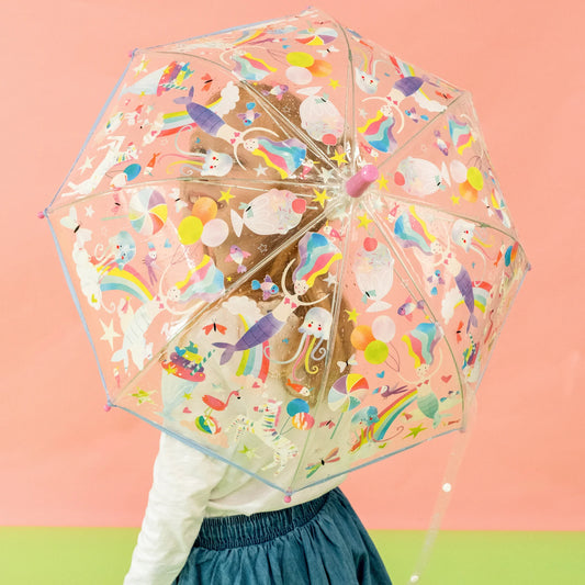 Floss & Rock Clear Colour Changing Umbrella - Fantasy Clear (FLOR-47P5955)