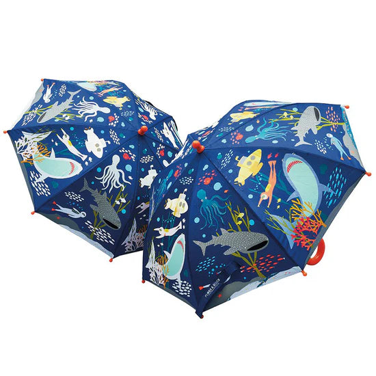 Floss & Rock Colour Changing Umbrella - Deep Sea (FLOR-38P3398)