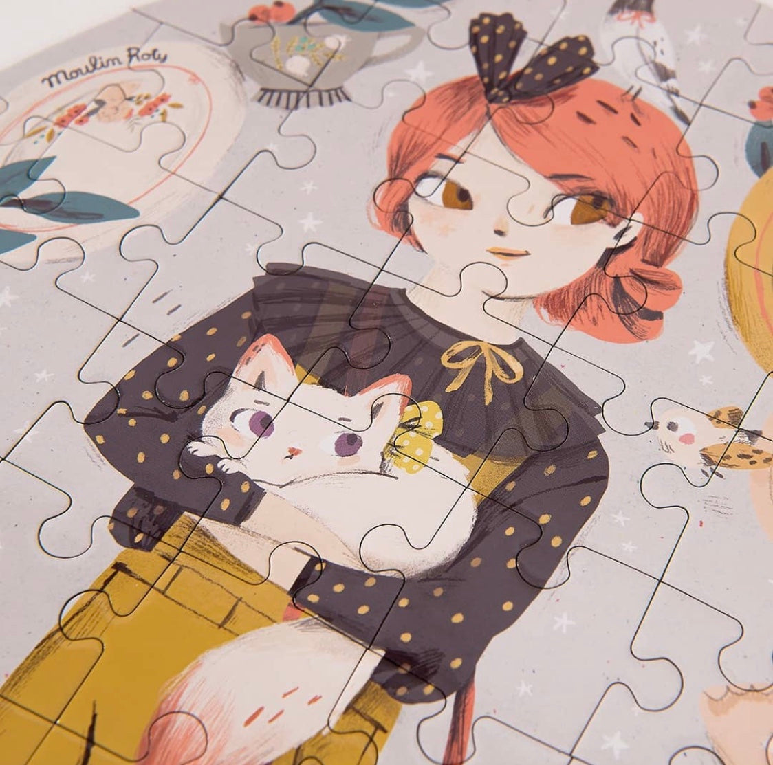 浪漫女孩圓筒禮盒拼圖(65片) (有10)