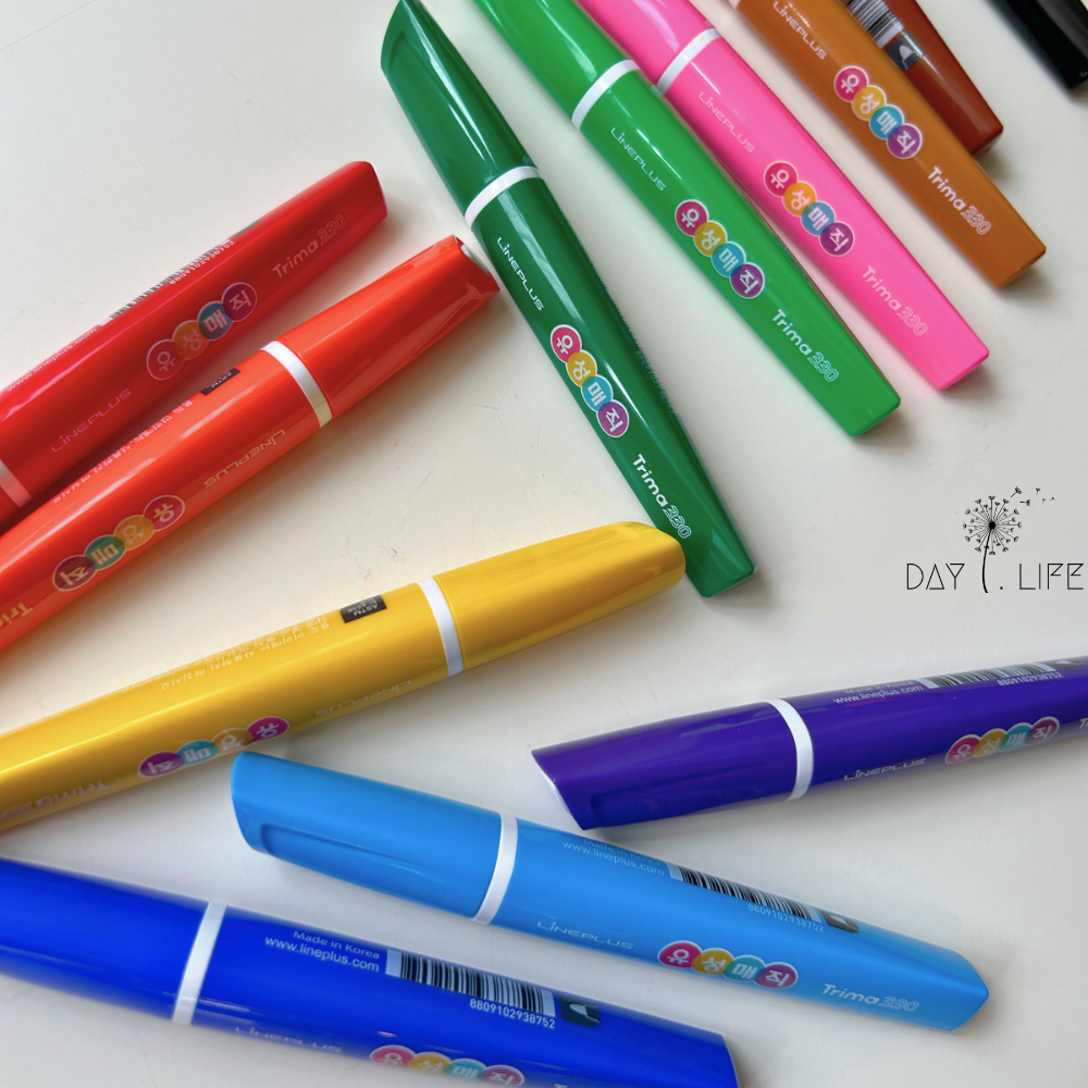 Messy play - 韓國LINEPLUS好寫無異味工學握把安全12色白板筆