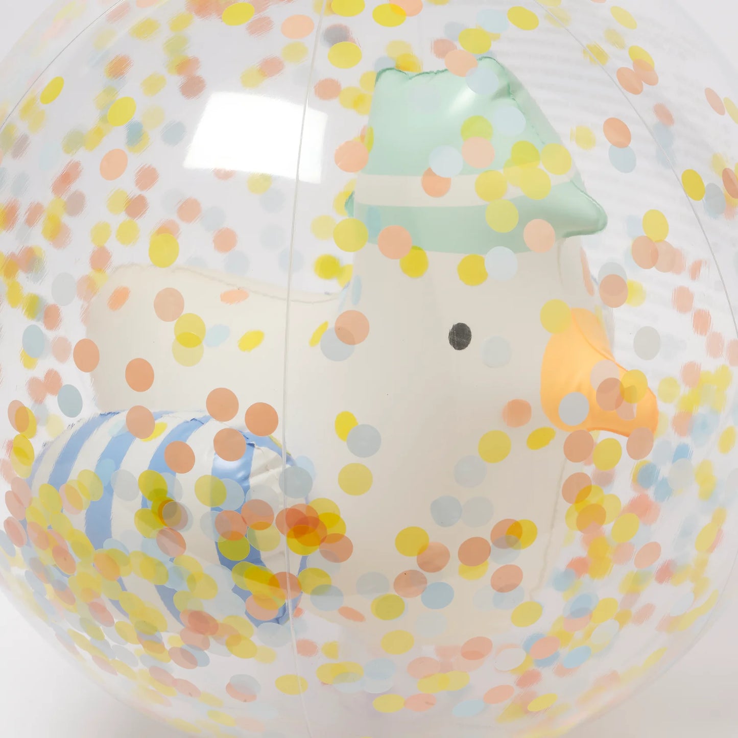 SUNNYLiFE 3D Inflatable Beach Ball Sid The Seagull Blue Stripe