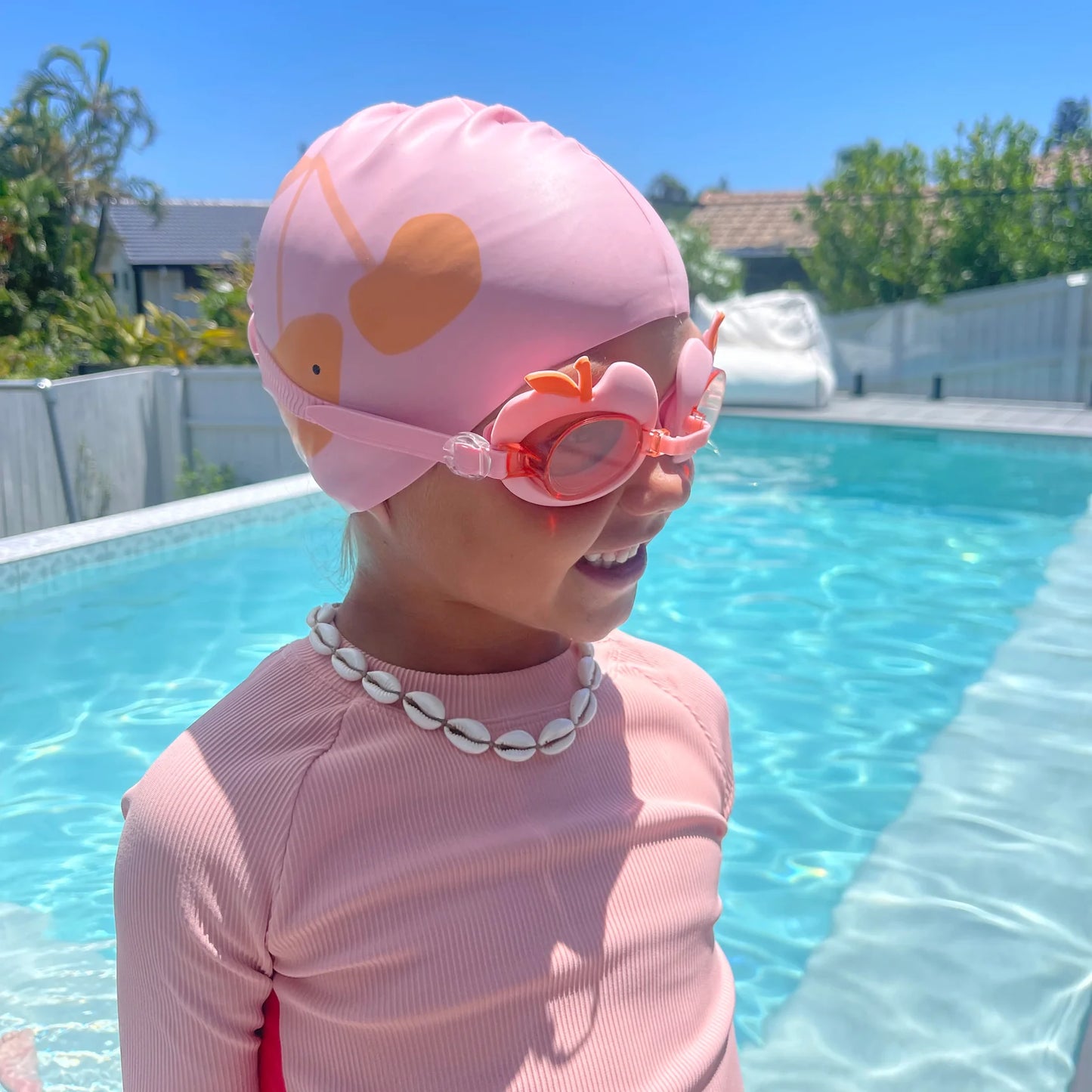 SUNNYLiFE Kids Swimming Cap Cotton Candy Cherry