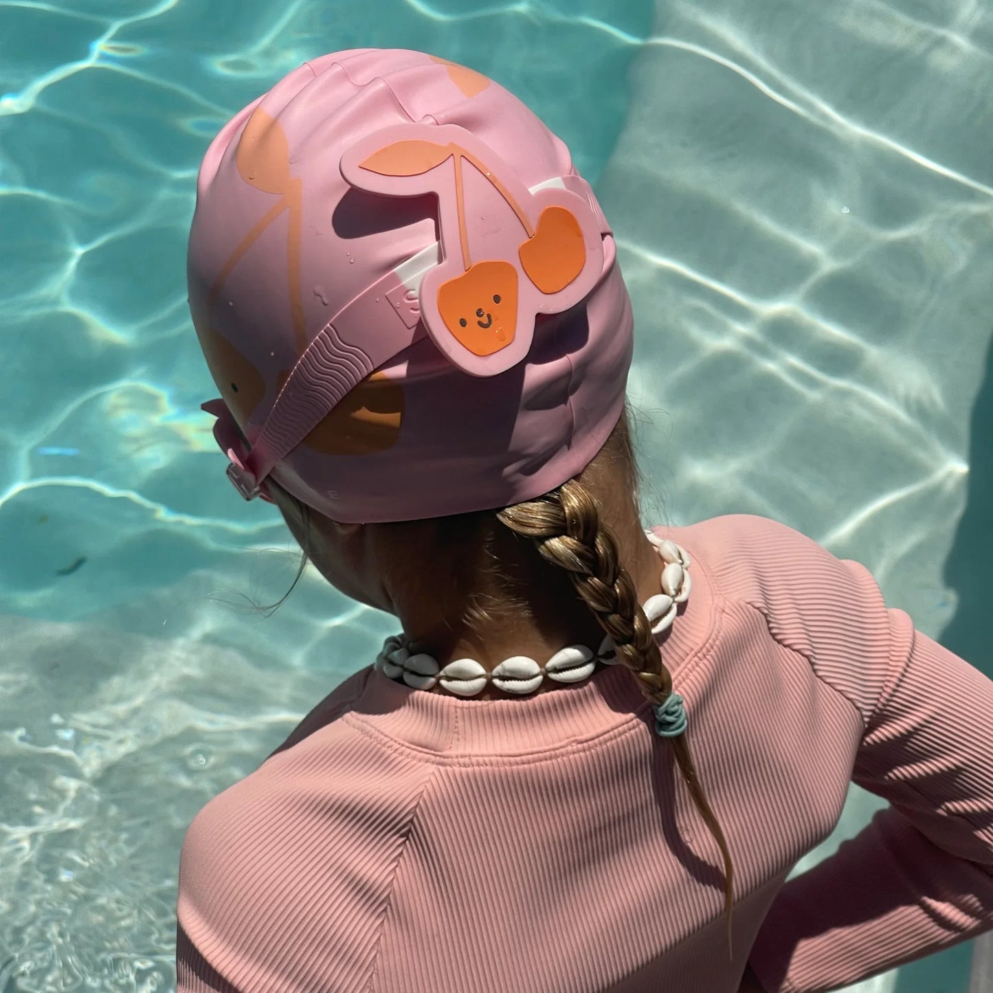 SUNNYLiFE Kids Swimming Cap Cotton Candy Cherry