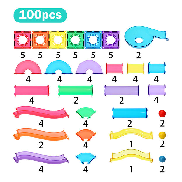 MNTL - Magnetic Ball Run Toy Set 100PCs