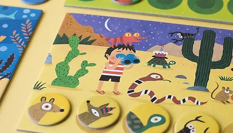 Londji - HABITATS LOTTO 動物棲息地配對遊戲 桌遊