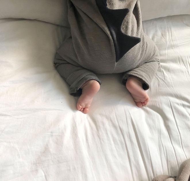 The lala - Dinosaur Suit 恐龍連衣衫 (Grey Size M)