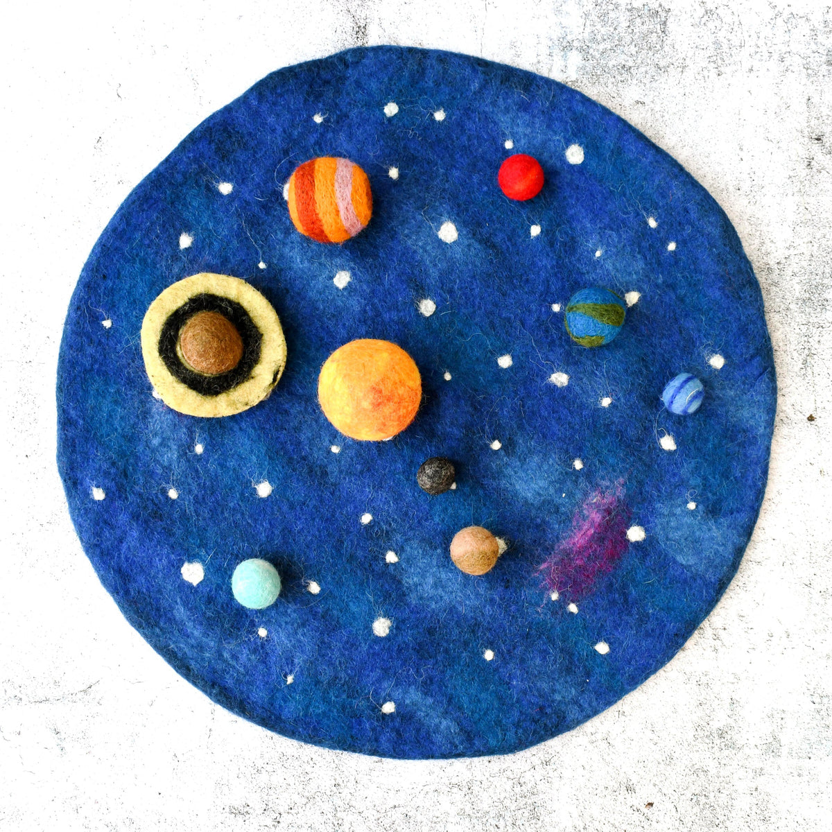 Tara treasure 
SOLAR SYSTEM OUTER SPACE PLAY MAT WITH FELT PLANETS