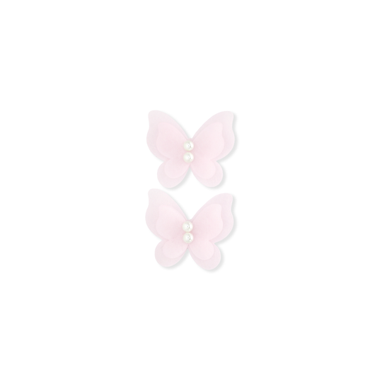 BUTTERFLY CLIP PIGTAIL // FAIRY PINK