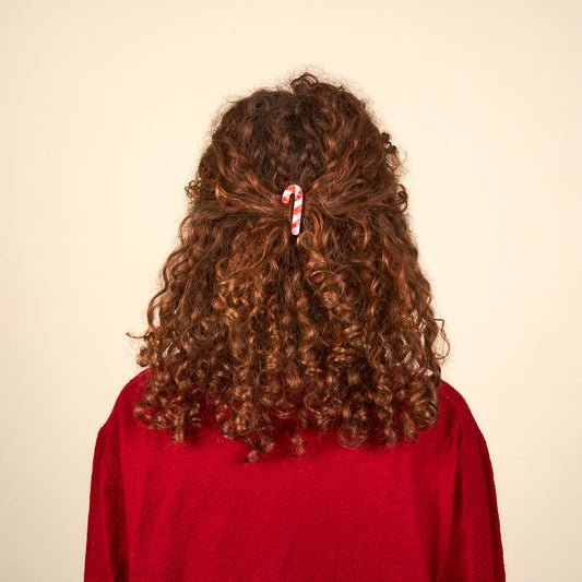 CANDY CANE HAIR CLIP