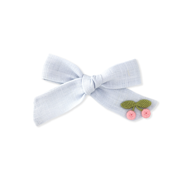 LARGE SCHOOLGIRL BOW // CHERRY MIST