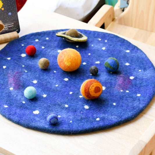 Tara treasure 
SOLAR SYSTEM OUTER SPACE PLAY MAT WITH FELT PLANETS