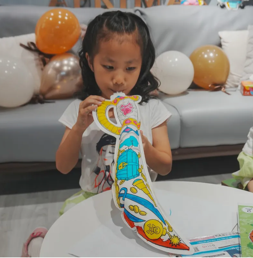 【Colorloon】3D造型手繪紙氣球-海盜寶劍(袋裝6入/派對包)