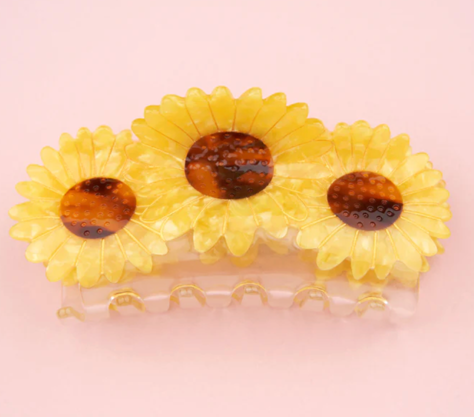 *New* - Trio Sunflowers Hair Claw