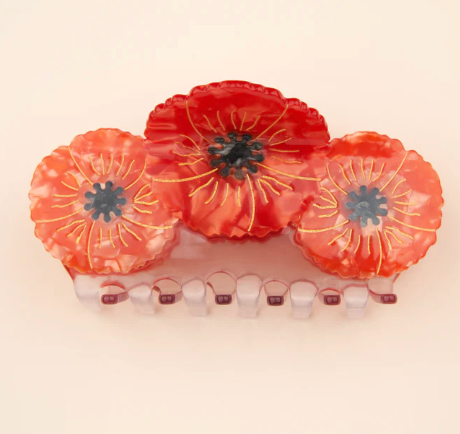 *new* Trio Poppies Hair Claw