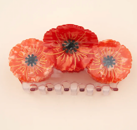 *new* Trio Poppies Hair Claw